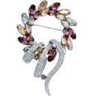 2020 custom new products flower shape brooch/broches crystal wedding jewelry