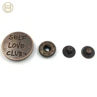 Snap Button Alloy Buttons Fashion Design Zinc Alloy Antique Copper Round Shape Metal Snap Button