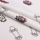 China Factory Supply 300T Pongee Skateboard Printed Fabric For Children Clothing