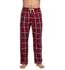 Wholesale Custom Cotton Mens High Quality Sleepwear Flannel Plaid Long Pajamas Pants
