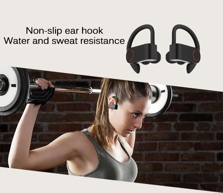 2020 new trending Amazon top seller A9 Noise Cancelling Bluetooth 5.0 TWS Ear Hook Earphones A9 with power bank for iphone X - ANKUX.COM