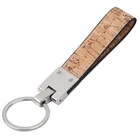 Hot Sale Custom Keychain,Custom Logo Wood Grain Leather Keychain Factory