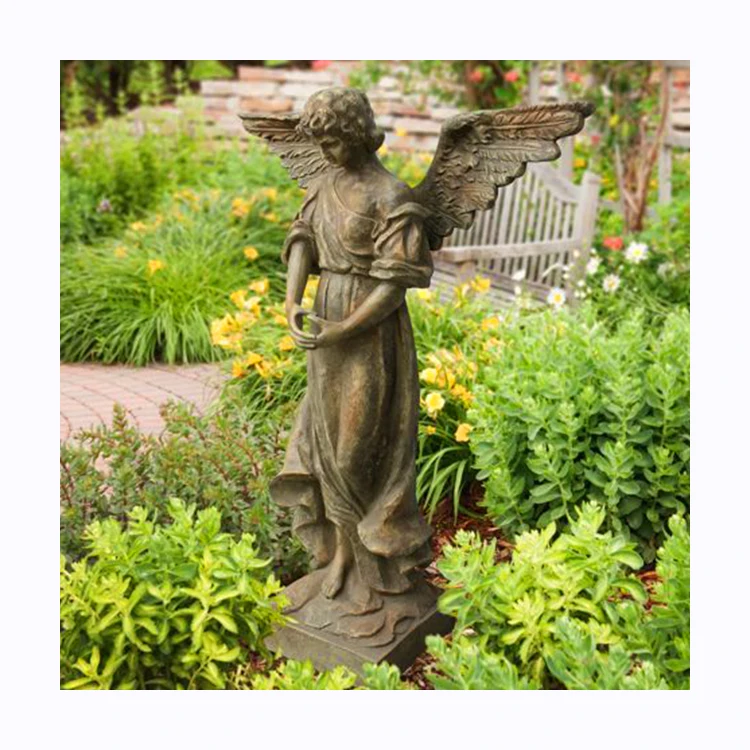 Hand-carved Bronze Garden Angel Statue - Modern Decoration