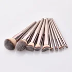 2019 trending product beauty needs private label wood makeup brush set With Aluminum Ferrule