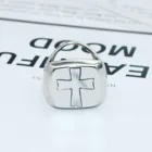 Sterling Silver 4 Color Ring S925 Sterling Silver Cross Shell Ring Wholesale