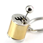 Wholesale custom logo Autos Part Metal Key Ring Six-speed Manual Transmission turbo Car Gear Shift Keychain