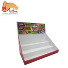 Custom design promotional paper display counter makeup display stand
