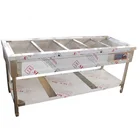Commercial Hotel Buffet Serving Equipment Electric Hot Food Warmer Countertop Stainless Steel Steam Table