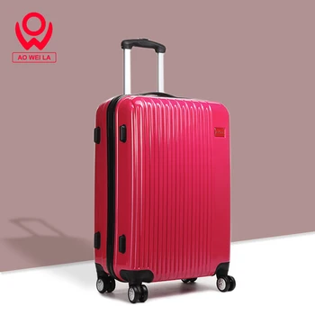 Aoweila Factory Price Luggage,Abs material Set,4 Spinner wheels Trolley Luggage