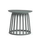 Free Sample Colored Rounded Design PP Modern Plastic Top Coffee Table