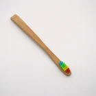 Wholesale private label charcoal bristles bamboo toothbrush