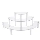 3 Tire Acrylic Display Stand For Food Jewelry Cosmetic,Retail Product Plastic Advertising Display Stands Desktop