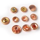 HOT SALE Custom Design High Quality Brass Metal Rose Gold Snap Button For Garments
