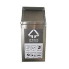 Customizable 201# 304# stainless steel trash bin small stainless garbage can with lid detachable