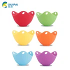 Egg Poacher Maker with Stand FDA Mini Silicone Egg Cooker Cups for Microwave/Cookware/Stovetop
