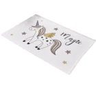 Chinese factory supply rugs and carpets custom simple bedroom living room dinning room mat cartoon unicorn printed rug
