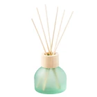 wholesale in stock 100ml green round bottle aroma rattan reed diffuser with gift packing