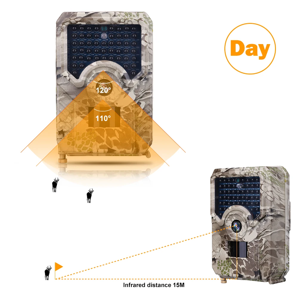 Trail Camera Waterproof 12MP 1080P Game Hunting Camera Scouting Cam for Wildlife Monitoring Thermal Camera Hunting
