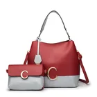 Designer Wholesale Elegance Designer Pu Leather Women 2 Pcs Set Hand Bag Ladies Purses Shopping Handbags