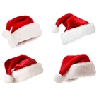 Custom Size New Year Hat Santa Claus Hat Good Quality Christmas Cap Plush Christmas Hat For Adults Children