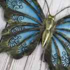 Art Metal Decor One-Stop Service Liffy With Glass 12 Inch Butterfly Wall For Decoration