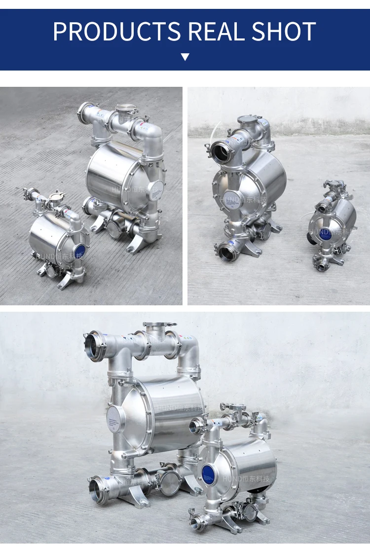 Air Pumping Chemicals Liquids Stainless Steel Pneumatic Diaphragm Pump