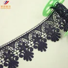 8cm wide French lace embroidery fabric in Guangzhou, Guangdong Black ethnic style trimming lace