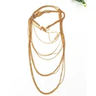 Female fashion multi layer chain necklace gold color necklace for women