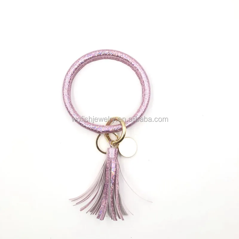 detailed images glitter shinny colors keychain -- 8colors