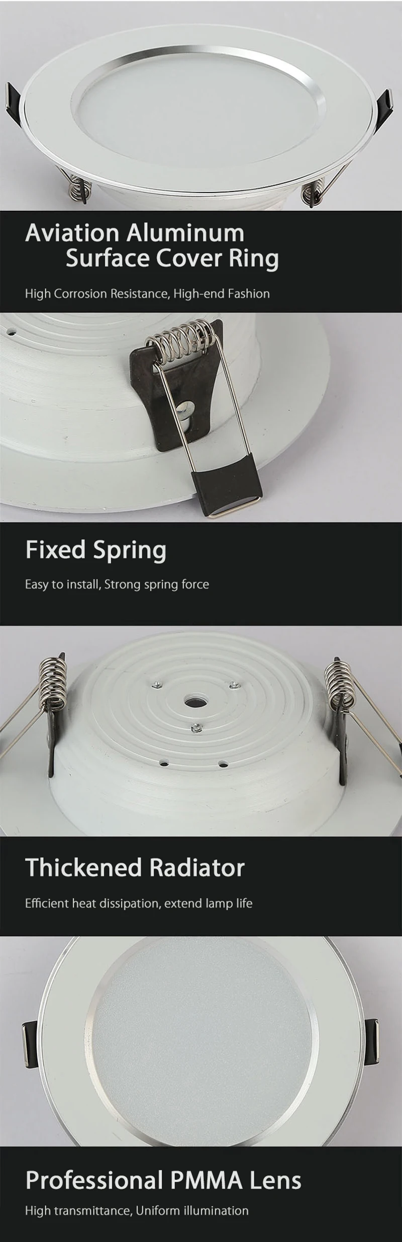 SMD5730 LED Downlight Dimmable 3W 5W 7W 12W 15W 18W LED Ceiling Downlight Light Cold Warm white Lamp LED Lamp Spot Light