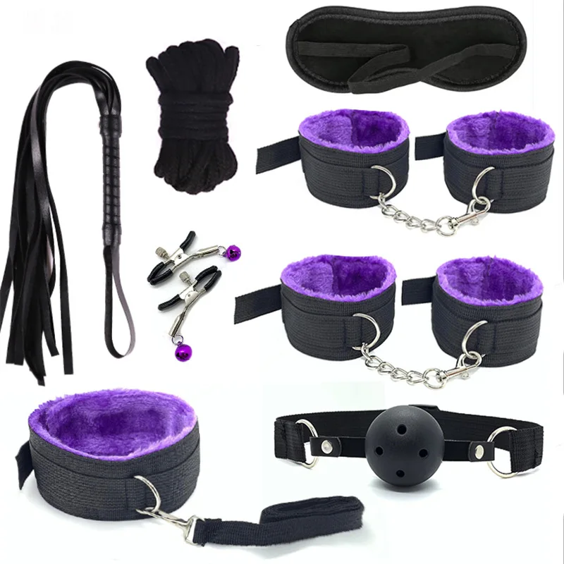 10 Pcs Set Sex Products Erotic Toys For Adults Bdsm Sex Bondage Set