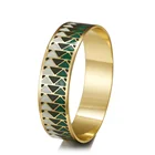 New Design Grid Enamel colourful Bracelet Bracelets for Women 18mm Wide Bracelet Color Gold Girl Gift Jewelry Ethnic