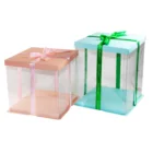 Ready to ship Transparent PET Clear Cake Boxes in stock