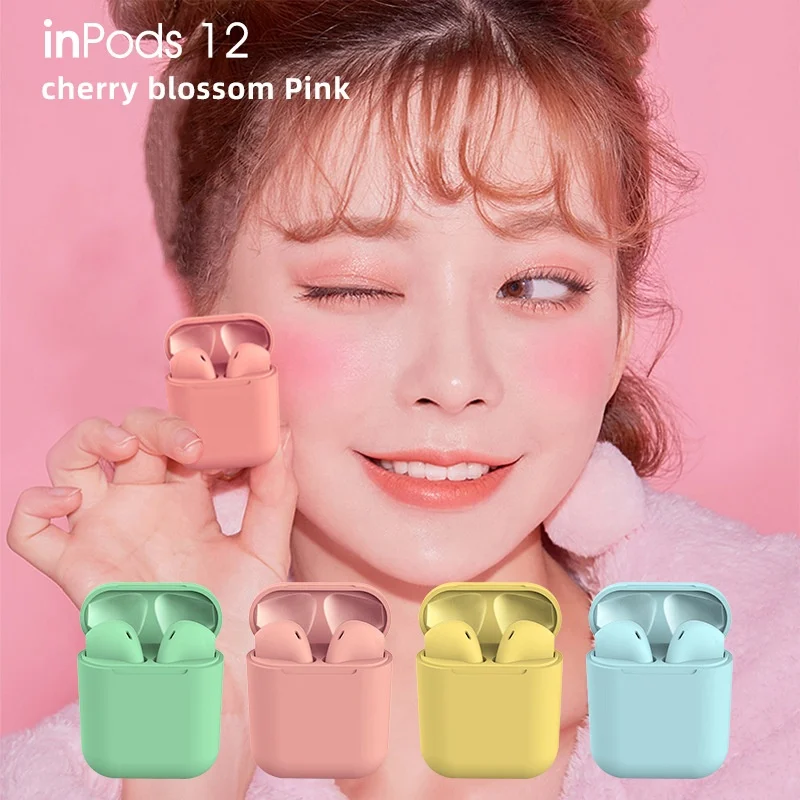 Amazon Newest Inpods 12 Frosted Feel Touch Control Pop up Window Connection TWS 5.0 Stereo Mini Wireless BT Earphone i12 airdots - ANKUX.COM