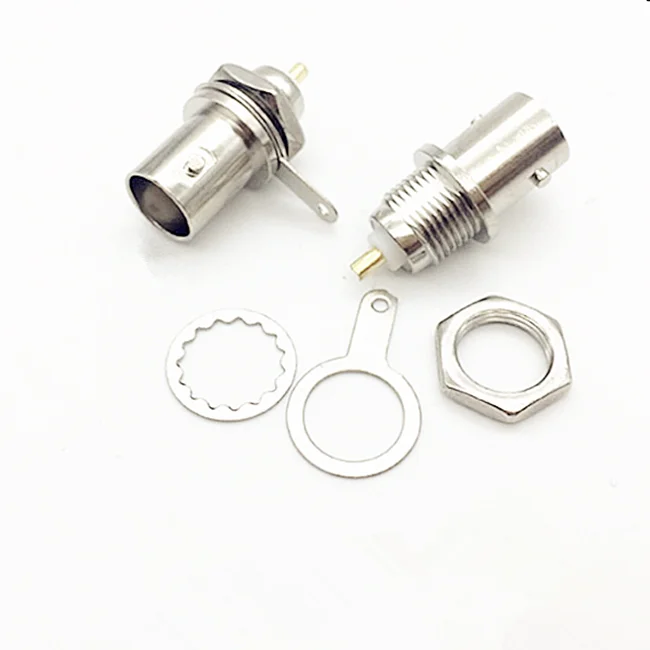 Straight BNC Female Solder Type Connector for CCTV Coaxial Cable