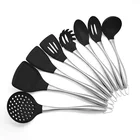 cooking tools utensil set 8 piece silicone nylon 430 stainless steel kitchen accessories