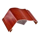 Aluminum wood finish window profile aluminum wardrobe door