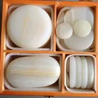 SPA equipment cold stone marble stone massage for relax your body(14pcs set)