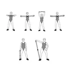 Fitness Body Building Chest Resistance Bands 8 Word Pull Rope