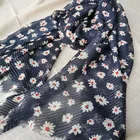 Scarf Skin Excellent Quality Comfortable Flower Pattern Square Scarf Skin Friendly Ladies Scarf