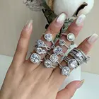 Factory Direct NO MOQ Exquisite 925 Sterling Silver Square White Cubic Zirconia Ring Wedding Ring Women