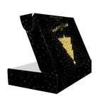 Rectangle small large custom logo printed black corrugated kraft packaging paper boxes for candles shoes