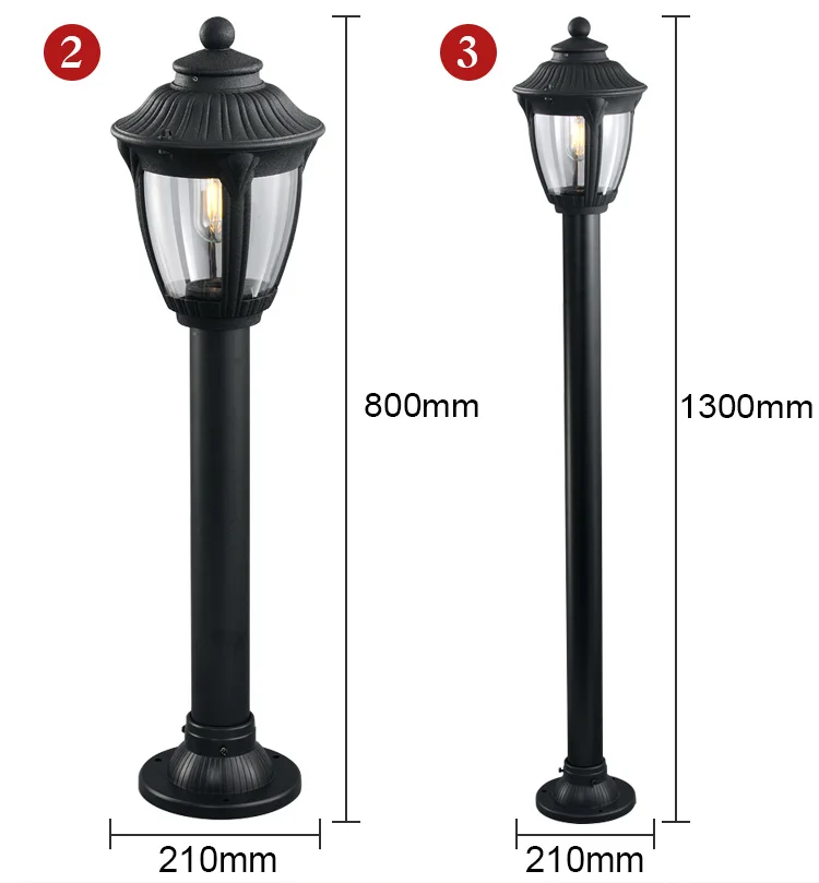 New Design Outdoor Lighting Decorative IP54 Garden Pillar Lights
