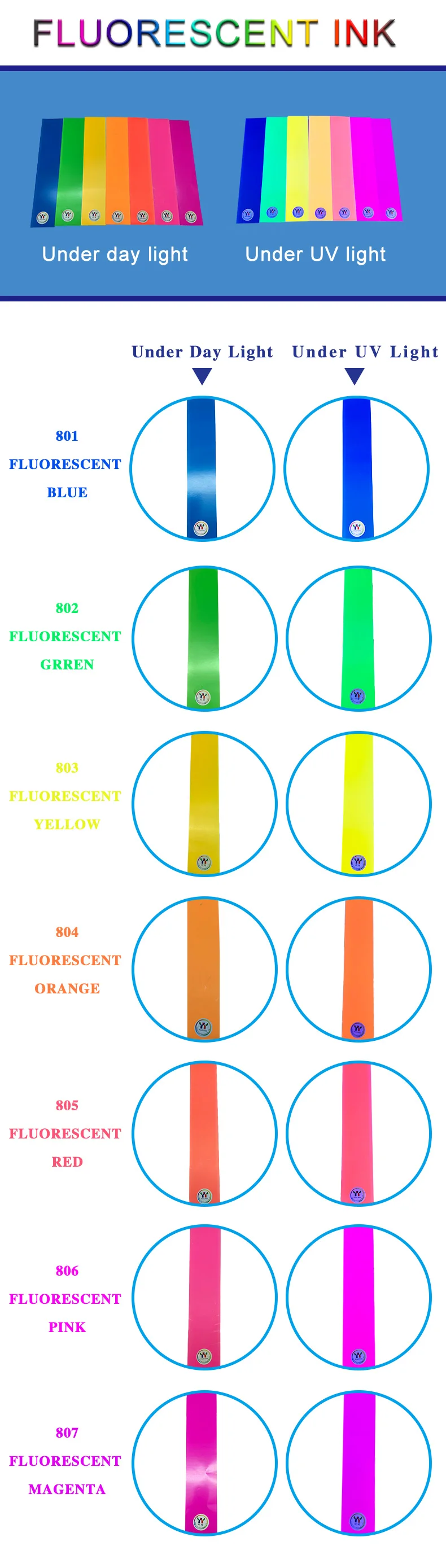 Nature Dry UV Offset Ink Pantone 803 Yellow Fluorescent Printing Ink for Offset Printing in 1KG/CAN