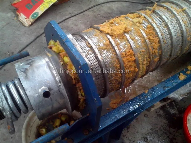 fruit dregs screw press/ crushed ginger dehydration machine