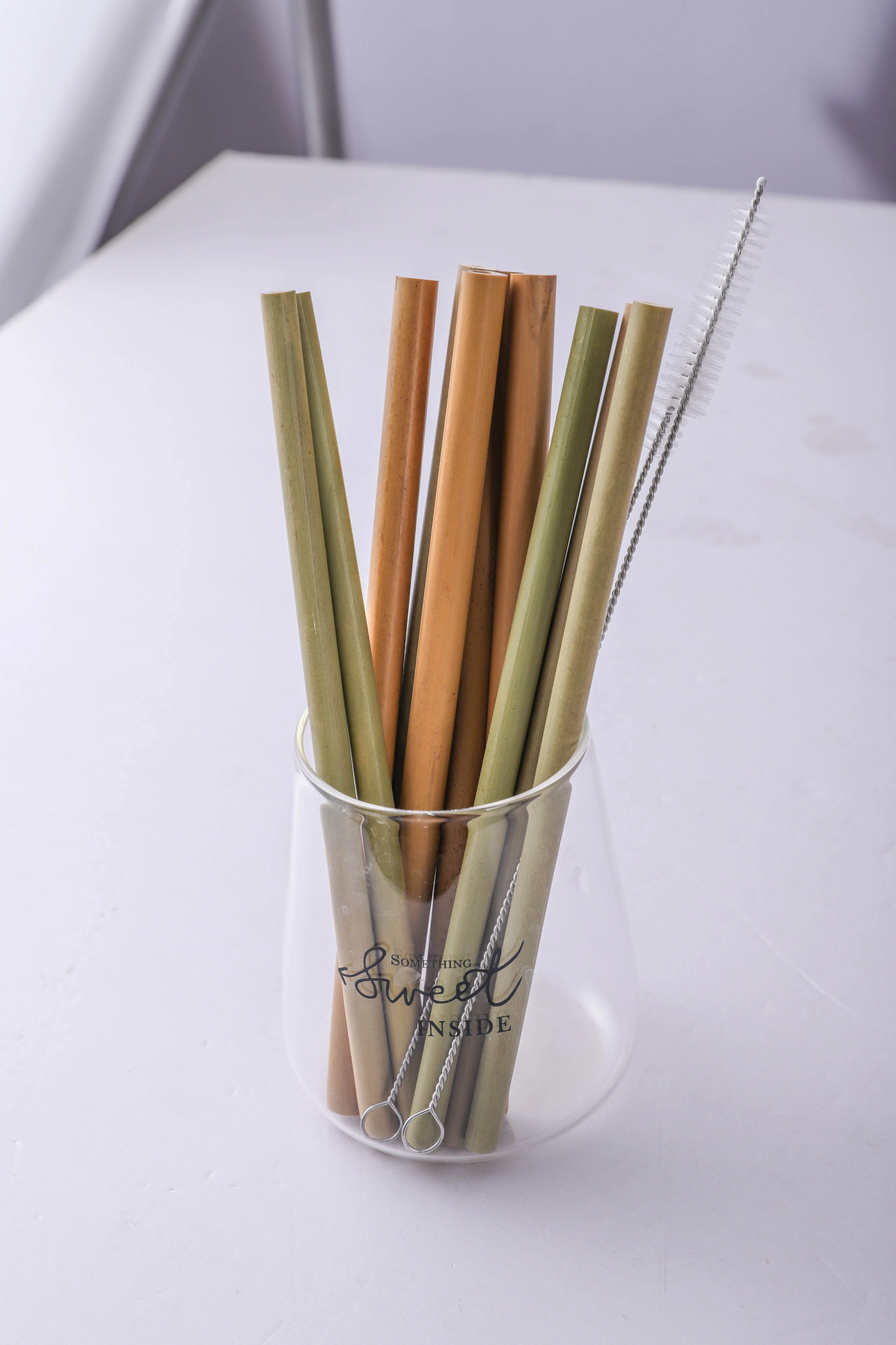 Wholesale Customized Logo Biodegradable Bamboo Drinking Straw Set Buy