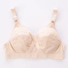 Sexy Women Wireless Soft Lace Bra,Breathable Women Full Coverage Wireless Transparent Lace Bra