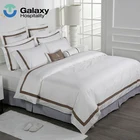 Eliya Factory Made Linen Hotel Bed Sheets Set Embroidery Bedding Suite Room