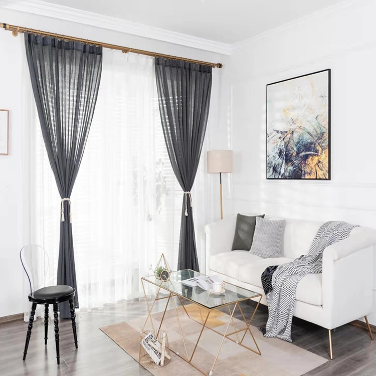 Wholesale 100% Polyester Sheer Gauze Curtain Fabric