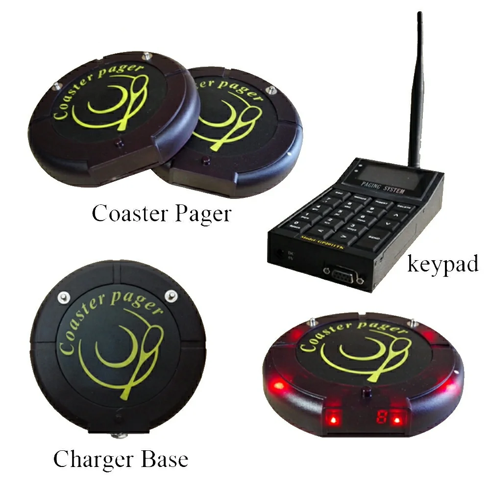 Wireless restaurant guest calling paging queuing system 10pagers